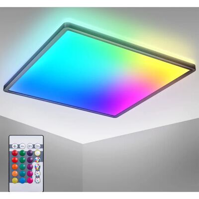 B.k.licht Panneau LED RGB/W Ultra Plat - Dimmable, Éclairage Indirect - Publicité B.k.licht Panneau LED RGB/W Ultra Plat - Dimmable, Éclairage Indirect - Publicité