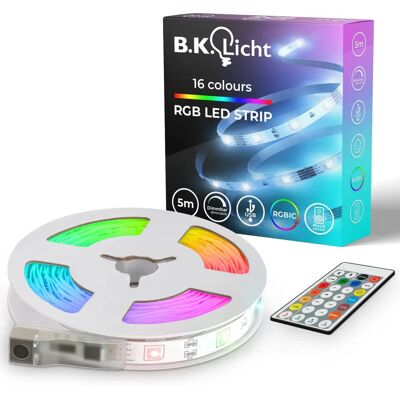 B.K.Licht RGBIC USB LED Streifen 5m - Musiksensor & Fernbedienung B.K.Licht RGBIC USB LED Streifen 5m - Musiksensor & Fernbedienung