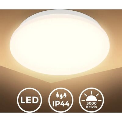 B.K.LICHT LED Deckenleuchte - Mikrowellensensor, Weiß, 12W 1300Lm B.K.LICHT LED Deckenleuchte - Mikrowellensensor, Weiß, 12W 1300Lm