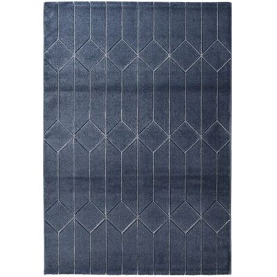 Altri Brand Alfombra Azul de Polipropileno para Sala - 190x133cm Altri Brand Alfombra Azul de Polipropileno para Sala - 190x133cm