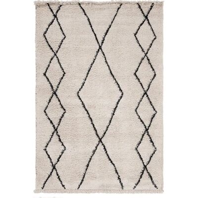 Alfombra Berber Moderna Beige y Negra - 230x160 cm Alfombra Berber Moderna Beige y Negra - 230x160 cm