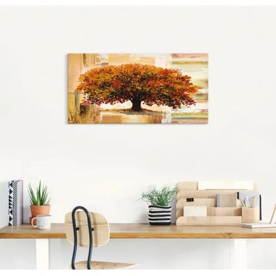 ARTLAND Herbstbaum Abstrakt Wandbild - B 150cm H 75cm ARTLAND Herbstbaum Abstrakt Wandbild - B 150cm H 75cm