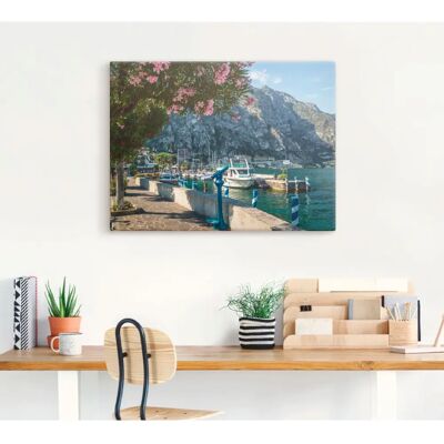 ARTLAND Gardasee Hafen Limone sul Garda Leinwand - Wandbild ARTLAND Gardasee Hafen Limone sul Garda Leinwand - Wandbild