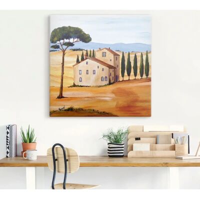 ARTLAND - Toskana modern 1 - Braun - 30x30 cm - Leinwandbild ARTLAND - Toskana modern 1 - Braun - 30x30 cm - Leinwandbild