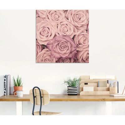 ARTLAND Rosen Glasbild - Blumen 40x40cm Wanddekoration ARTLAND Rosen Glasbild - Blumen 40x40cm Wanddekoration