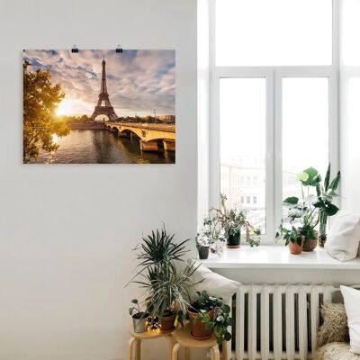 ARTLAND - Paris Eiffelturm II - orange - 40x30 cm - Wandbild ARTLAND - Paris Eiffelturm II - orange - 40x30 cm - Wandbild