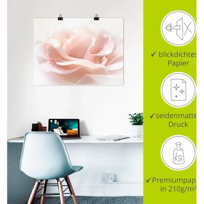 ARTland - Rose I - pink - 40x30 cm - Wall art ARTland - Rose I - pink - 40x30 cm - Wall art