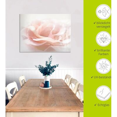 ARTLAND Rose I Glasbild - Botanik, Zeitgenössisch ARTLAND Rose I Glasbild - Botanik, Zeitgenössisch