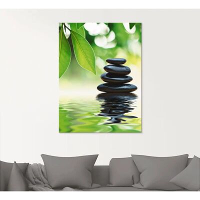 ARTLAND Zen Steinpyramide Wandbild - Grün - 40x40 cm ARTLAND Zen Steinpyramide Wandbild - Grün - 40x40 cm