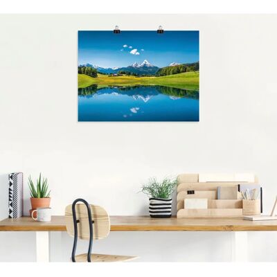 ARTLAND - Landschaft in den Alpen - 60x45 cm - Wall Art ARTLAND - Landschaft in den Alpen - 60x45 cm - Wall Art