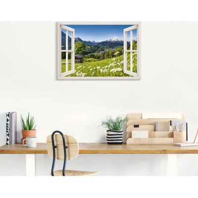ARTLAND - Fensterblick Bayerischen Alpen - Wandkunst ARTLAND - Fensterblick Bayerischen Alpen - Wandkunst