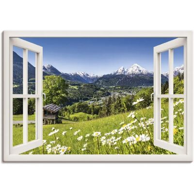 ARTLAND Weiß Landschaft Wandbild - 130x90cm - Landschaft Kunst ARTLAND Weiß Landschaft Wandbild - 130x90cm - Landschaft Kunst