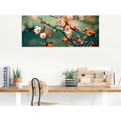 ARTLAND Japanische Kirsch Sakura Blumen Glasbild - 125x50cm - Wandkunst ARTLAND Japanische Kirsch Sakura Blumen Glasbild - 125x50cm - Wandkunst