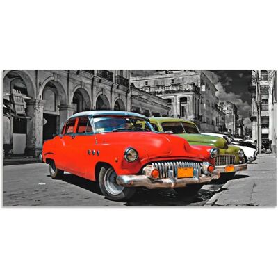 ARTLAND Bunte Havanna Autos Wandbild - 100x50cm - Outdoor ARTLAND Bunte Havanna Autos Wandbild - 100x50cm - Outdoor