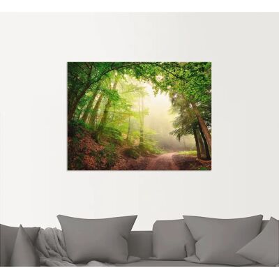 ARTLAND Natürlich Bogen durch Bäume Wandbild - Grün - Poster ARTLAND Natürlich Bogen durch Bäume Wandbild - Grün - Poster