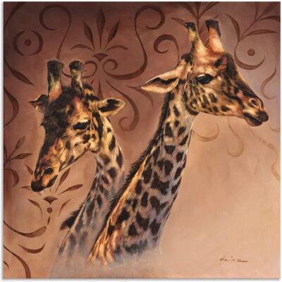 ARTLAND Giraffen Porträt - Wildtiere Wandbild - 100x100cm ARTLAND Giraffen Porträt - Wildtiere Wandbild - 100x100cm
