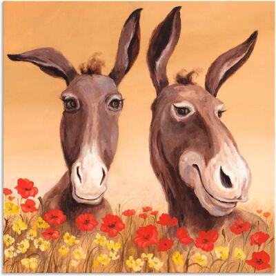 ARTLAND Esel Wandbild - 100x100 cm - Outdoor Dekoration ARTLAND Esel Wandbild - 100x100 cm - Outdoor Dekoration
