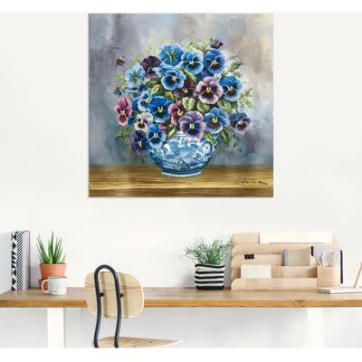 ARTLAND Stiefmütterchen Wandbild - 50x50cm - Innen & Außen Dekor ARTLAND Stiefmütterchen Wandbild - 50x50cm - Innen & Außen Dekor