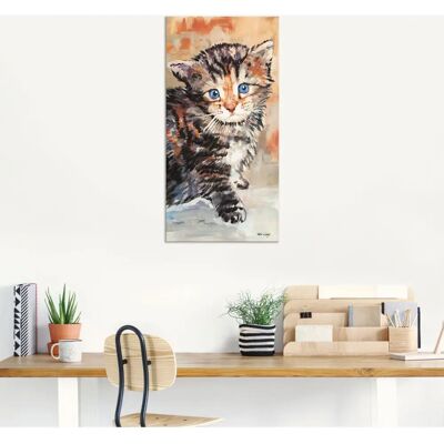 ARTLAND Katze Wandbild - 20x40 cm - Alu-Dibond, Leinwand, Poster ARTLAND Katze Wandbild - 20x40 cm - Alu-Dibond, Leinwand, Poster
