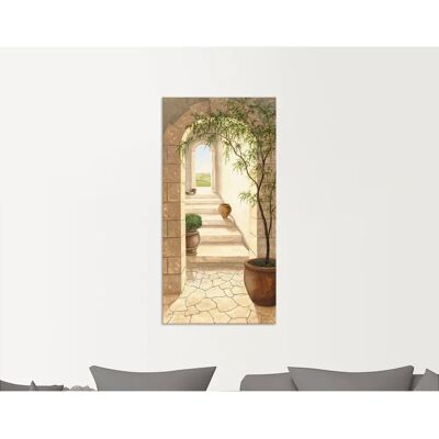 ARTLAND - Toskanischer Durchgang - 30x60 cm - Alu-Dibond - Wall Art ARTLAND - Toskanischer Durchgang - 30x60 cm - Alu-Dibond - Wall Art