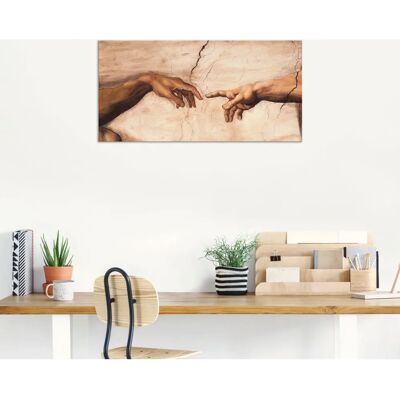 ARTLAND - Hände - 60x30 cm - Alu-Dibond-Druck - beige - Wandbild ARTLAND - Hände - 60x30 cm - Alu-Dibond-Druck - beige - Wandbild