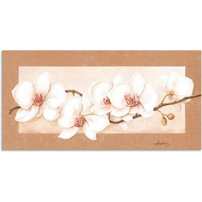 ARTLAND - Orchideenzweig - 40 cm x 20 cm - Wandkunst ARTLAND - Orchideenzweig - 40 cm x 20 cm - Wandkunst