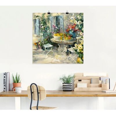 ARTLAND - Idyllischer Garten - 70x70 cm - Beige - Wall art ARTLAND - Idyllischer Garten - 70x70 cm - Beige - Wall art