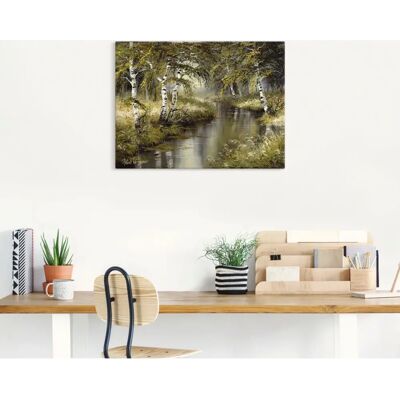ARTLAND Wandbild Kanal tief im Wald - Leinwand, Poster, Vinyl ARTLAND Wandbild Kanal tief im Wald - Leinwand, Poster, Vinyl