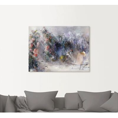 ARTLAND Rosen und Flieder Leinwand 40x30cm - Wandbild ARTLAND Rosen und Flieder Leinwand 40x30cm - Wandbild