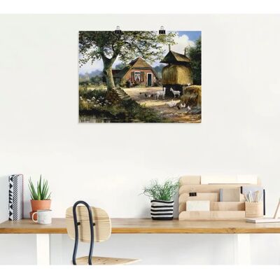 ARTLAND - Idyllische Farm - Grün - Wall art print ARTLAND - Idyllische Farm - Grün - Wall art print
