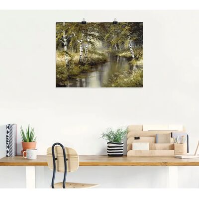 ARTLAND - Kanal tief im Wald - Grün - 60x45 cm - Wandbild ARTLAND - Kanal tief im Wald - Grün - 60x45 cm - Wandbild