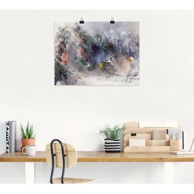 ARTLAND - Rosen und Flieder - 40x30 cm - Lila - Wandbild ARTLAND - Rosen und Flieder - 40x30 cm - Lila - Wandbild