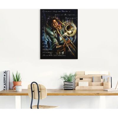 ARTLAND Posaunen Melodien Leinwand Wandbild - Musik - 60x80 cm ARTLAND Posaunen Melodien Leinwand Wandbild - Musik - 60x80 cm