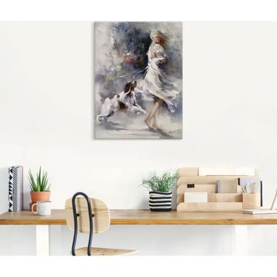 ARTLAND - Rivalität - 30x40 cm - Grau - Leinwandbild ARTLAND - Rivalität - 30x40 cm - Grau - Leinwandbild