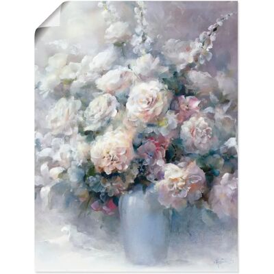 ARTLAND - Weißer Strauß - 30x40 cm - beige - Wall art ARTLAND - Weißer Strauß - 30x40 cm - beige - Wall art