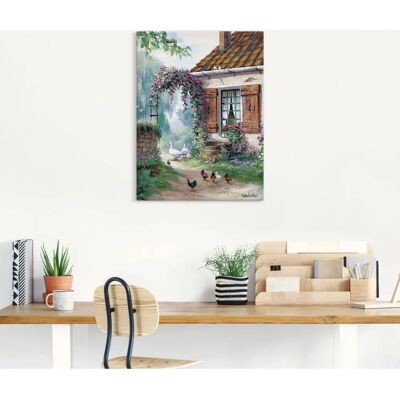 ARTLAND Der Bauernhof - Grünes Leinwandbild ARTLAND Der Bauernhof - Grünes Leinwandbild