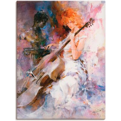 ARTLAND - Musikalische Momente - Rot - 30x40 cm - Leinwandbild ARTLAND - Musikalische Momente - Rot - 30x40 cm - Leinwandbild