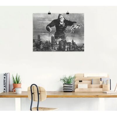 ARTland - King Kong 1933 II - Black - 80x60 cm - Wall art ARTland - King Kong 1933 II - Black - 80x60 cm - Wall art