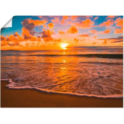 ARTLAND - Sonnenuntergang am Strand - 40x30 cm - orange ARTLAND - Sonnenuntergang am Strand - 40x30 cm - orange