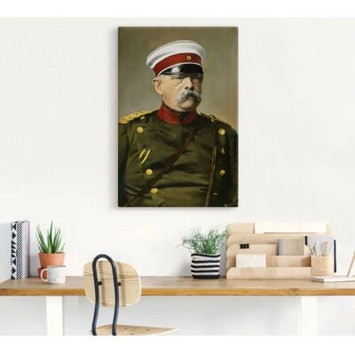 ARTLAND Otto von Bismarck Wandbild - Hochwertige Leinwand, Grün ARTLAND Otto von Bismarck Wandbild - Hochwertige Leinwand, Grün
