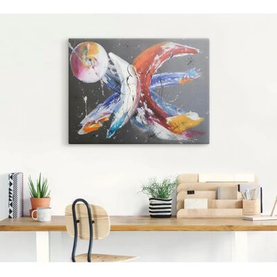 ARTLAND Familien Leinwandbild - Blau ARTLAND Familien Leinwandbild - Blau