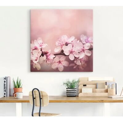 ARTLAND Kirschblüten Wandbild - 70x70cm - Pink - Außenwanddekoration ARTLAND Kirschblüten Wandbild - 70x70cm - Pink - Außenwanddekoration