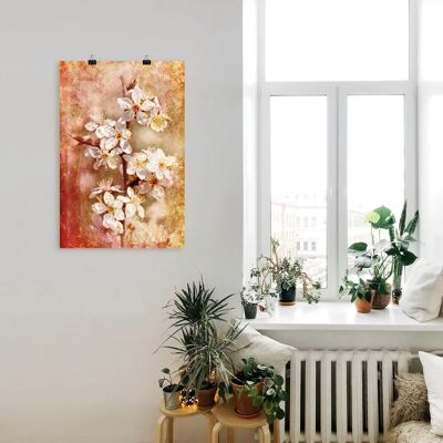 ARTLAND - Kirschblüten - 20x30 cm - orange - Wall art ARTLAND - Kirschblüten - 20x30 cm - orange - Wall art