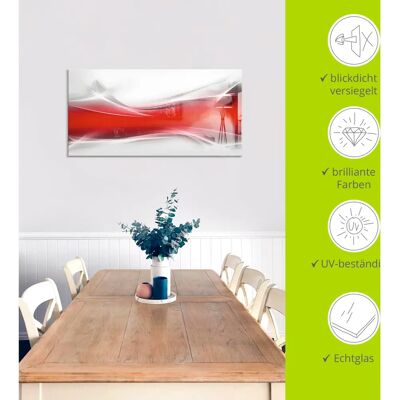 ARTLAND - Kreatives Element - Rot - 30x30 cm - Glasbild ARTLAND - Kreatives Element - Rot - 30x30 cm - Glasbild