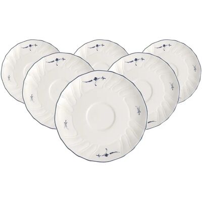 Villeroy & Boch Vieux Luxembourg - 14 cm - 6x Porzellan Kaffeuntertasse Villeroy & Boch Vieux Luxembourg - 14 cm - 6x Porzellan Kaffeuntertasse
