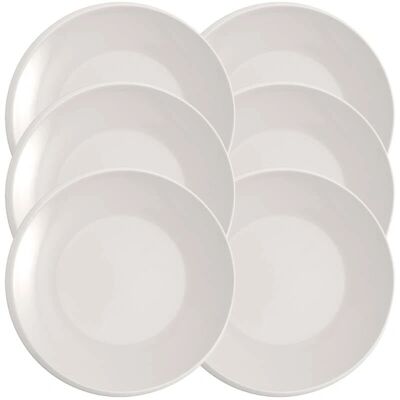 Villeroy & Boch New Moon Set aus 6 Platten 27cm Weiß Villeroy & Boch New Moon Set aus 6 Platten 27cm Weiß