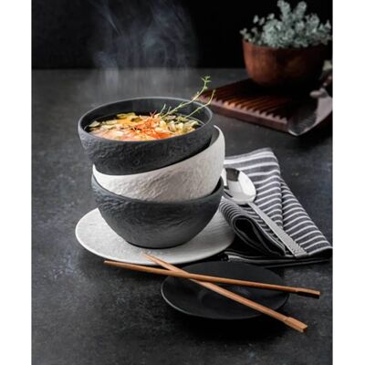 Villeroy & Boch Manufacture Rock Suppenschale - 4er-Set - Schwarz Villeroy & Boch Manufacture Rock Suppenschale - 4er-Set - Schwarz