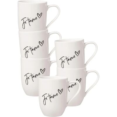 Villeroy & Boch Statement Becher Je t'aime - 290 ml - 6er Set - Mug Villeroy & Boch Statement Becher Je t'aime - 290 ml - 6er Set - Mug