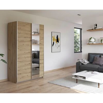 Rauch Kronach Moderner Schwebetürenschrank - 2-türig, Eiche Artisan Rauch Kronach Moderner Schwebetürenschrank - 2-türig, Eiche Artisan