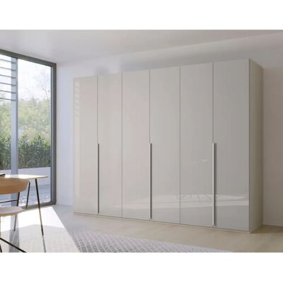 Rauch Purisma Kleiderschrank - Seidengrau/Glas - 6-türig Rauch Purisma Kleiderschrank - Seidengrau/Glas - 6-türig